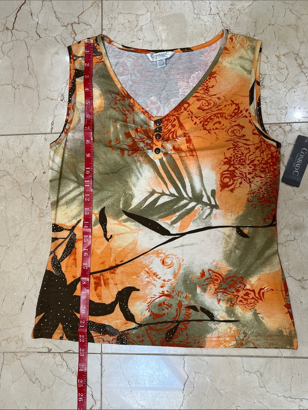 Tropical Print Sleeveless Skirt Set - Picture 3 of 10